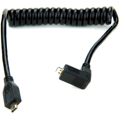 Atomos Coiled Right-Angle Micro-HDMI Cable (11.8 to 17.7")