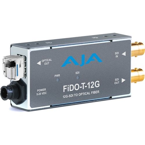 AJA 12G-SDI ke Single-Mode LC Fiber Transmitter