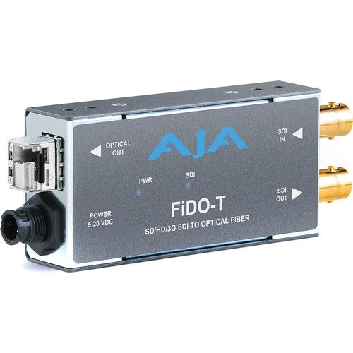 AJA FIDO T MM 3G-SDI to Multi-Mode LC Fiber Transmitter
