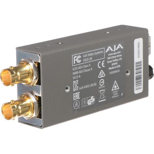 AJA FiDO-2R Dual channel LC Fiber to SDI converter