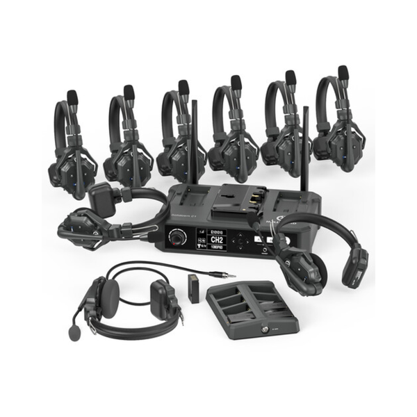 Hollyland Solidcom C1 HUB8S Wireless Intercom 9 Headsets and HUB Base (1.9 GHz)