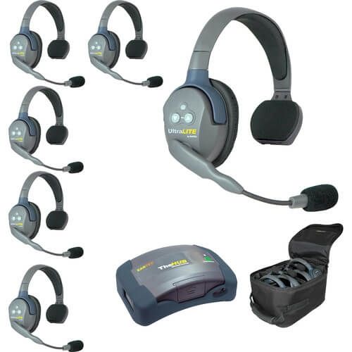 Eartec HUB6S - 6 Person Headset Wireless Communication Intercom