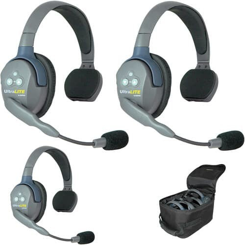 Eartec UL3S - UltraLITE Single Ear 3 Person Headset Wireless Communication Intercom
