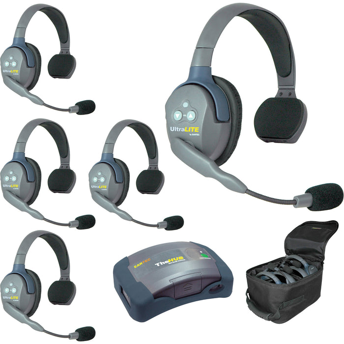 Eartec HUB5S - 5 Person Headset Wireless Communication Intercom