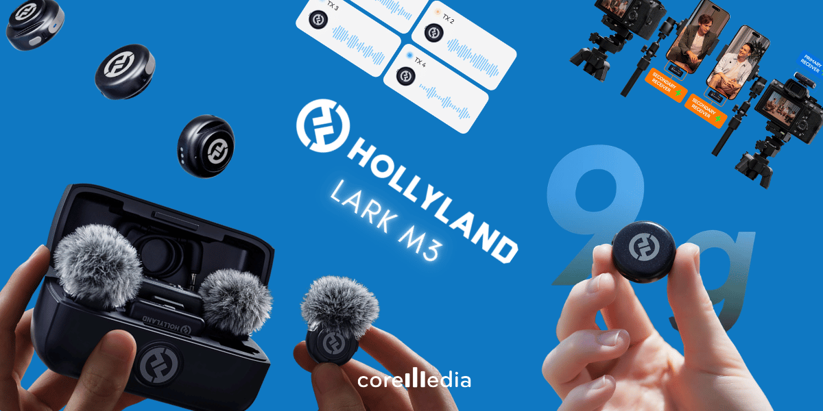 Hollyland LARK M3: Wireless Mic 4TX & 4RX dengan Audio 32-bit Float