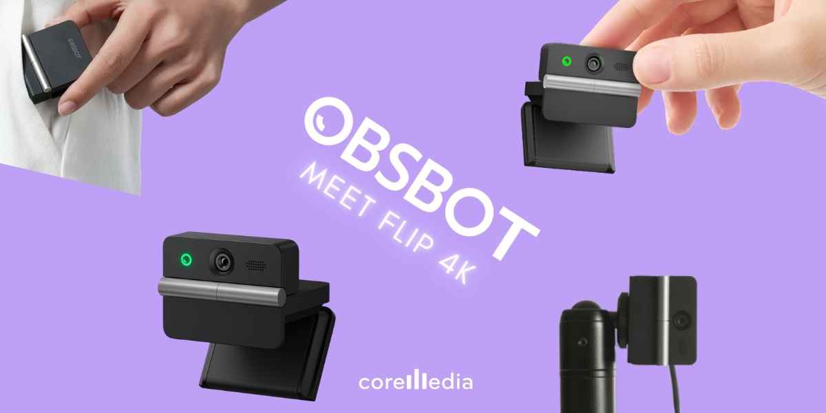 OBSBOT Meet Flip: Webcam 4K Foldable dengan AI Auto Framing