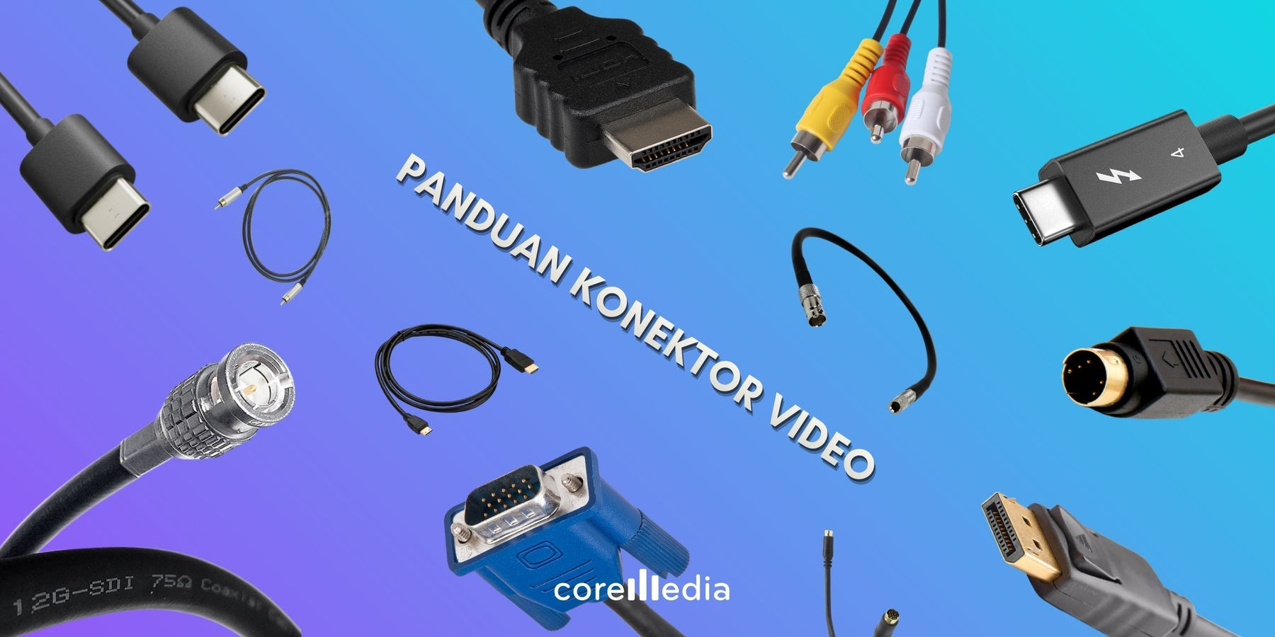 Panduan Lengkap Konektor Video 2026: HDMI, SDI, DisplayPort, USB-C, Thunderbolt,