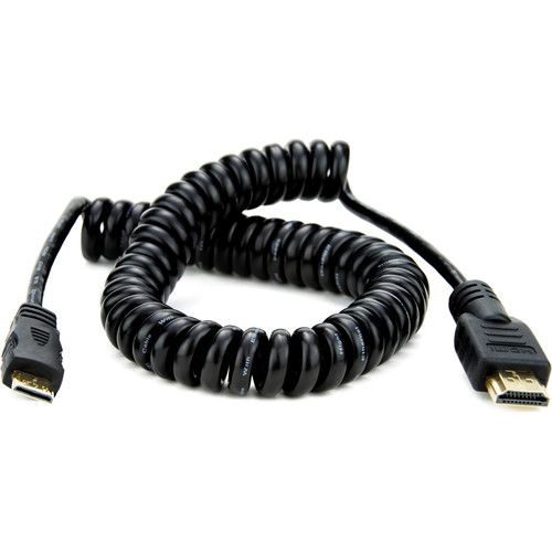 Atomos Full to Mini HDMI Coiled Cable (50cm -65cm)