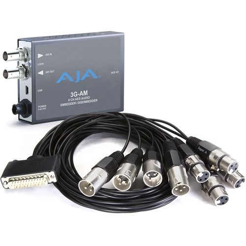 AJA Embedder/Disembedder with XLR Breakout Cable