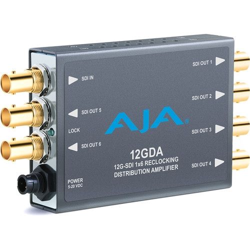 AJA 12GDA 12G-SDI Reclocking Distribution Amplifier