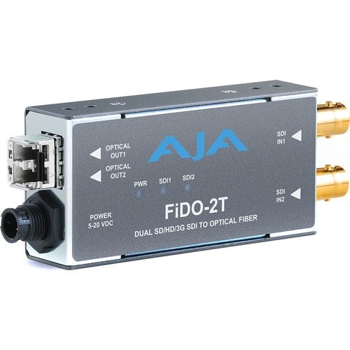 AJA FIDO 2T MM 3G-SDI ke Multi-Mode LC Fiber Transmitter
