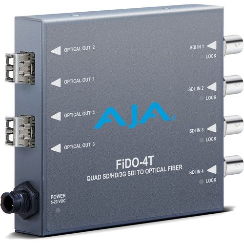 AJA FIDO 4T MM 3G-SDI ke Multi-Mode LC Fiber Transmitter