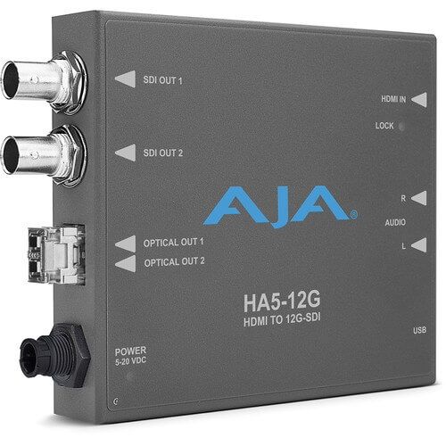 AJA HA5-12G-T HDMI to 12G-SDI Fiber Transmitter