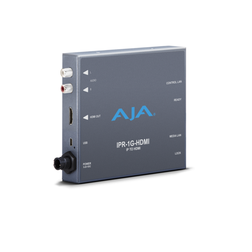 AJA JPEG 2000 IP Video & Audio to HDMI Converter