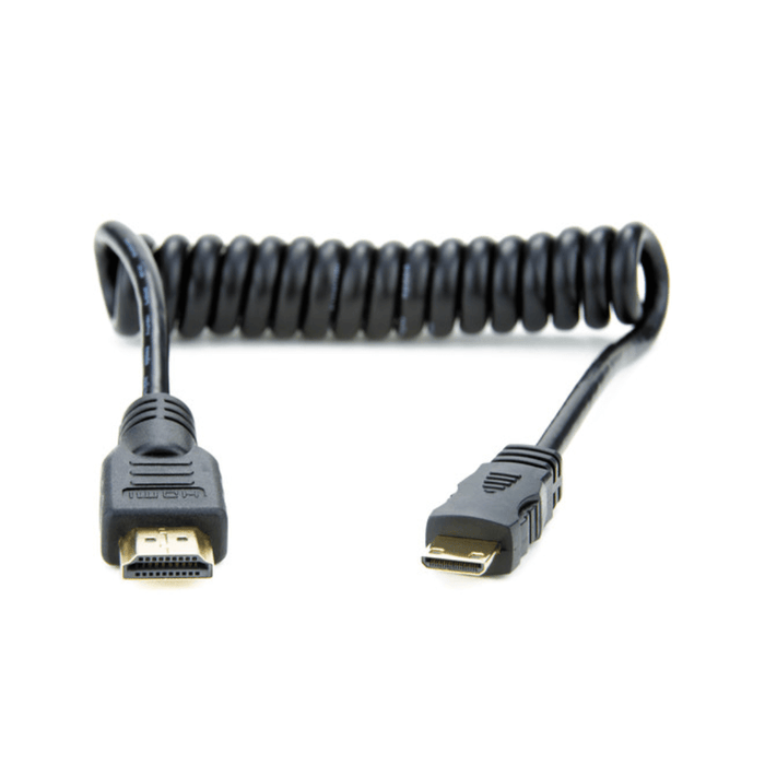 Atomos Mini to Full HDMI Coiled Cable 30cm - 45cm