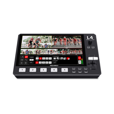 FeelWorld L4 HDMI Livestream Switcher with 10.1" LCD Monitor