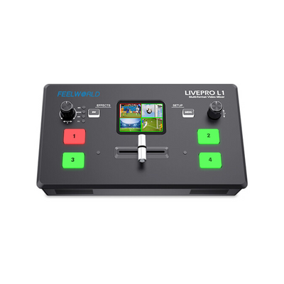 FeelWorld LIVE PRO L1 V1 Quad HDMI Multi-Format Mixer Switcher with USB Live Streaming