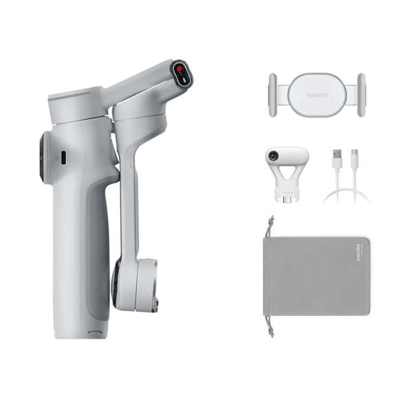 Insta360 Flow 2 Pro Smartphone Gimbal Stabilizer AI Tracker Bundle - Gray