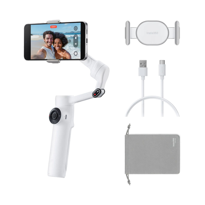 Insta360 Flow 2 Standard Bundle Gimbal Stabilizer - Summit White