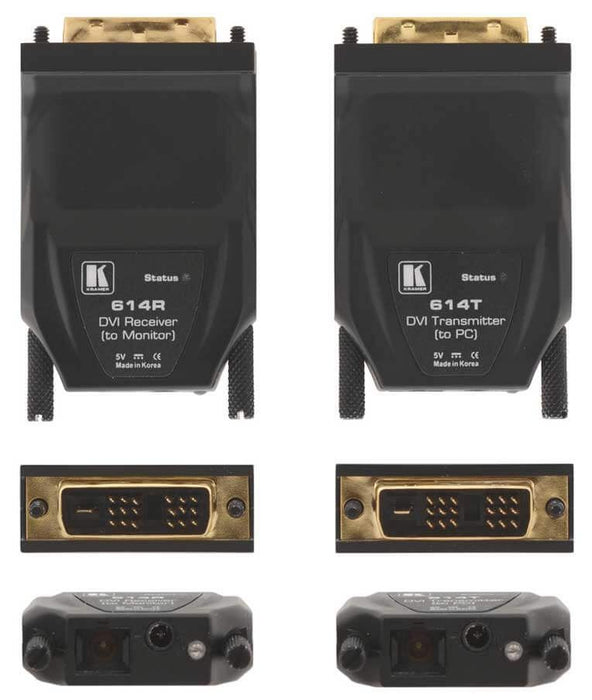 Kramer Single–Fiber Detachable DVI Optical Tx & Rx