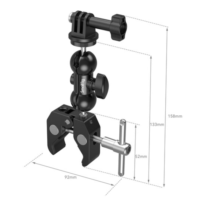 SmallRig Crab-Shaped Clamp with Ball Head Magic Arm 1138B