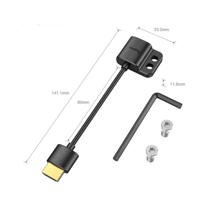 SmallRig Ultra-Slim Female HDMI Type A to Male HDMI Type A Adapter Cable 3019