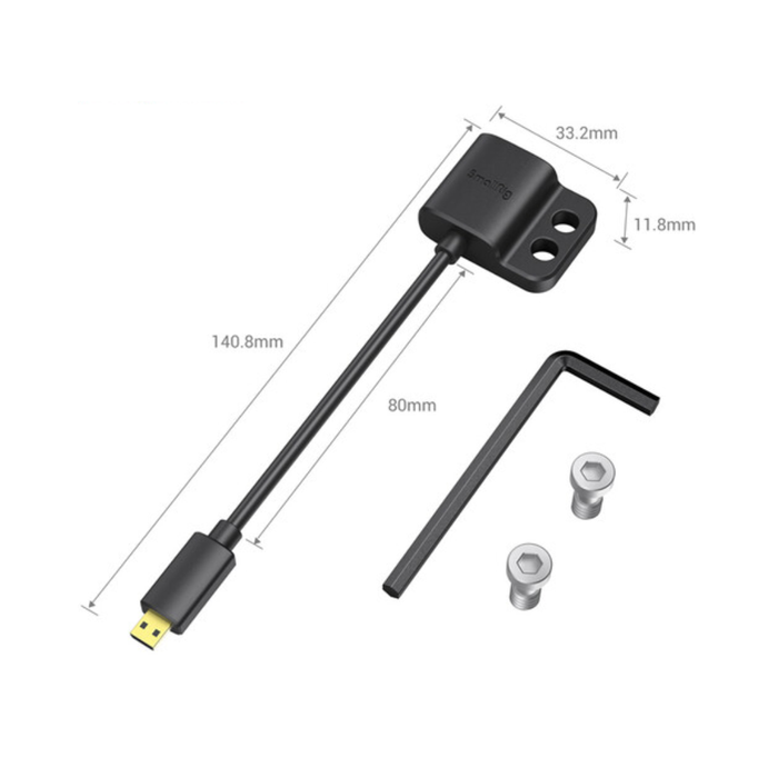 SmallRig Ultra-Slim Female HDMI Type A to Male Micro-HDMI Type D Adapter Cable 3021