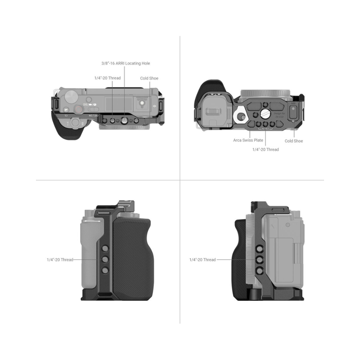 SmallRig Camera Cage with Right-Side Handgrip for Sony ZV-E10 3538B