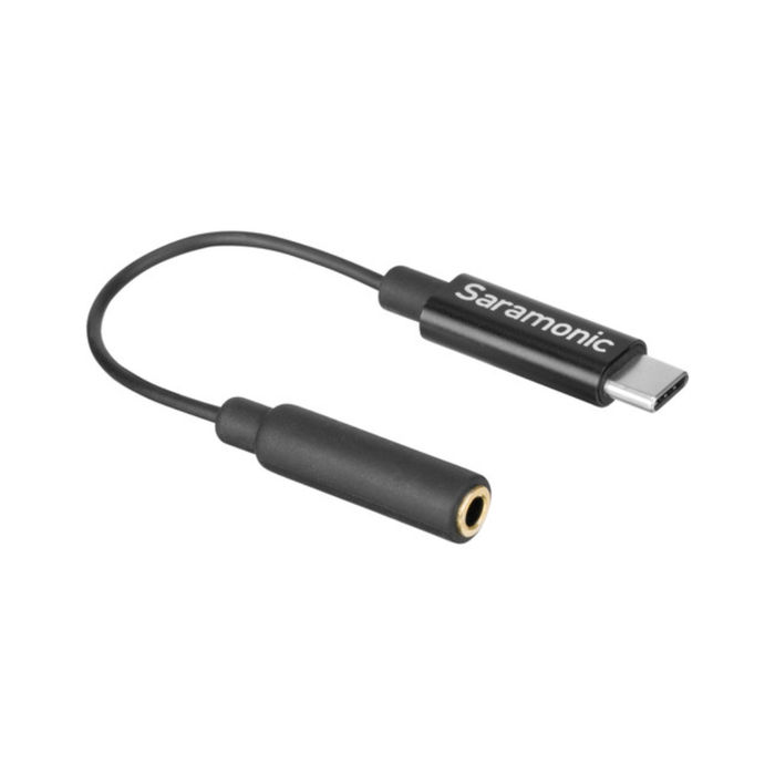 Saramonic SR-C2003 3.5mm TRS Female to USB-C Adapter Cable for Mono/Stereo Audio to USB-C Device (3")