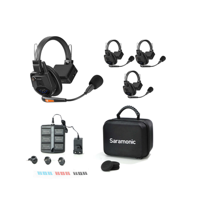 Saramonic WiTalk9-WT4S 4-Person Full-Duplex Wireless Intercom System with Single-Ear Headsets (1.9 GHz)