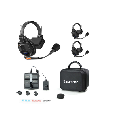 Saramonic WiTalk9-WT3S 3-Person Full-Duplex Wireless Intercom System with Single-Ear Headsets (1.9 GHz)