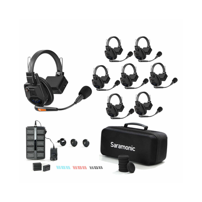 Saramonic WiTalk9-WT8S 8-Person Full-Duplex Wireless Intercom System with Single-Ear Headsets (1.9 GHz)