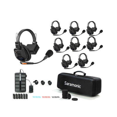 Saramonic WiTalk9-WT9S 9-Person Full-Duplex Wireless Intercom System with Single-Ear Headsets (1.9 GHz)