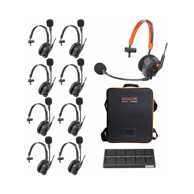 Saramonic WiTalk9X-9S 9-Person 1.9 GHz Wireless Single-Ear Headset Intercom System