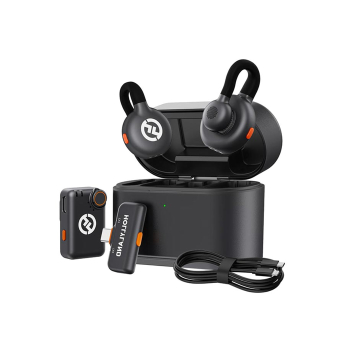 Hollyland LARK M2S Combo 2-Person Wireless Microphone System for Cameras and Mobile Devices (2.4 GHz, Space Gray)