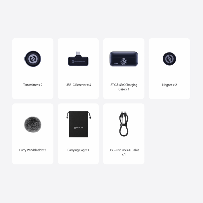 Hollyland Lark M3 2TX 4RX (USB-C RX 4pcs)