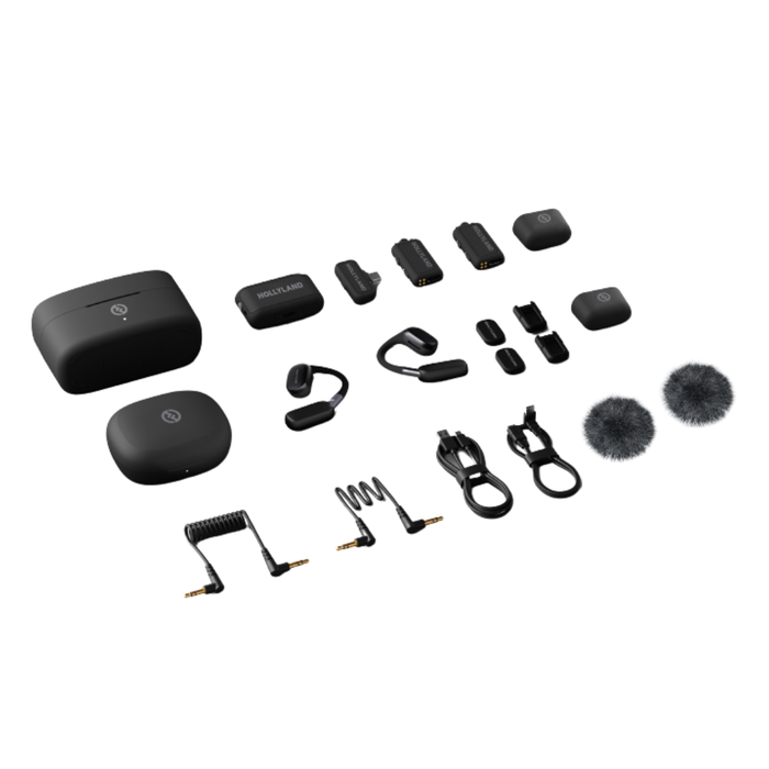 Hollyland LARK MAX 2 Ultimate Combo 2-Person Wireless Microphone System for Cameras and Mobile Devices (Space Gray, 2.4 GHz)