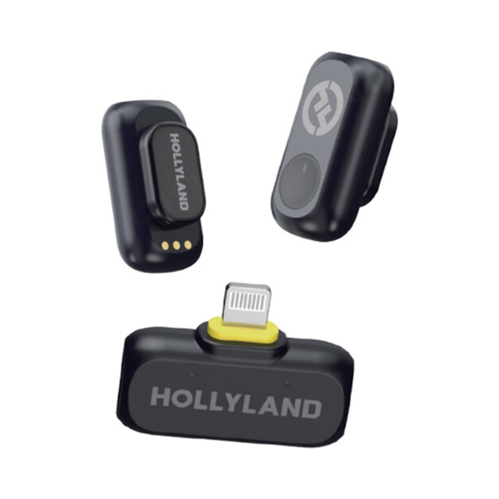 Hollyland LARK A1 Mini Duo 2-Person Wireless Microphone System with Lightning Connector for iOS Devices (Space Gray, 2.4 GHz)