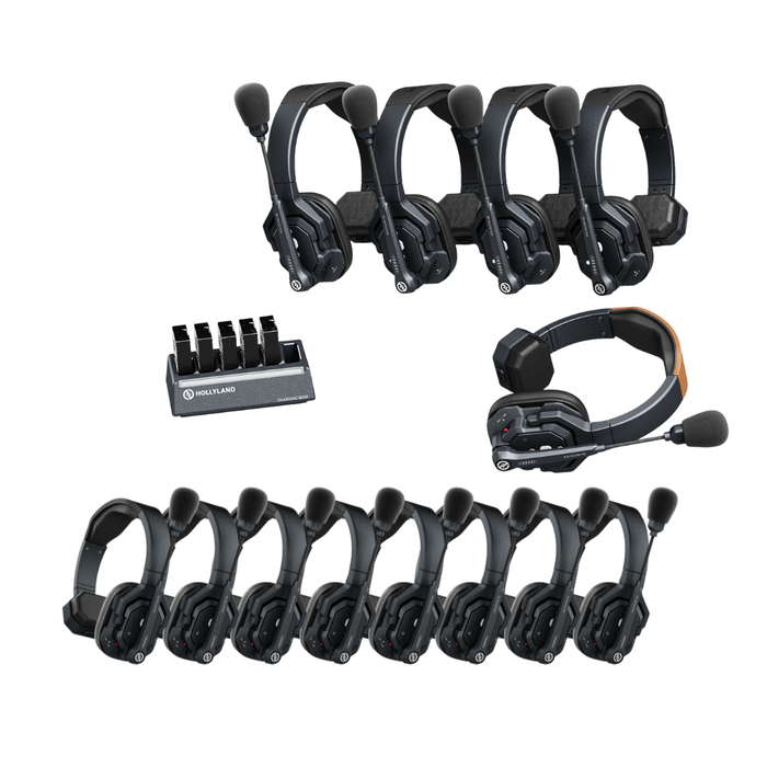 Hollyland Solidcom SE 5S Global Wireless Intercom + 8 Remote Headset