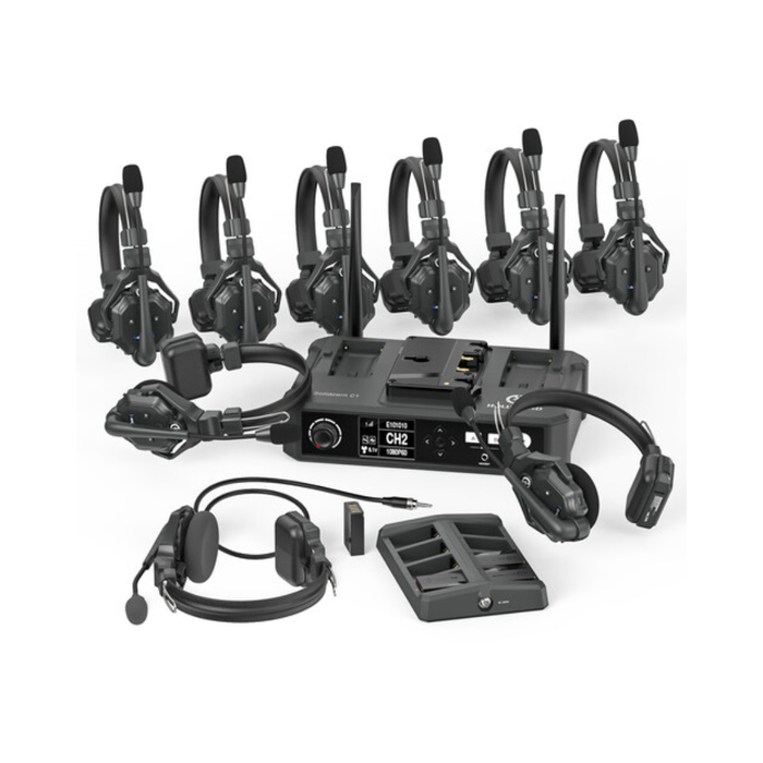 Hollyland Solidcom C1 HUB8S Wireless Intercom 9 Headsets and HUB Base (1.9 GHz)