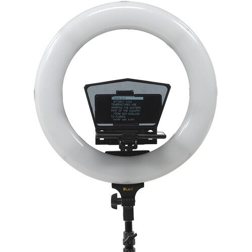 iKan HomeStream Phone Teleprompter w/ 18" Ring Light and Stand
