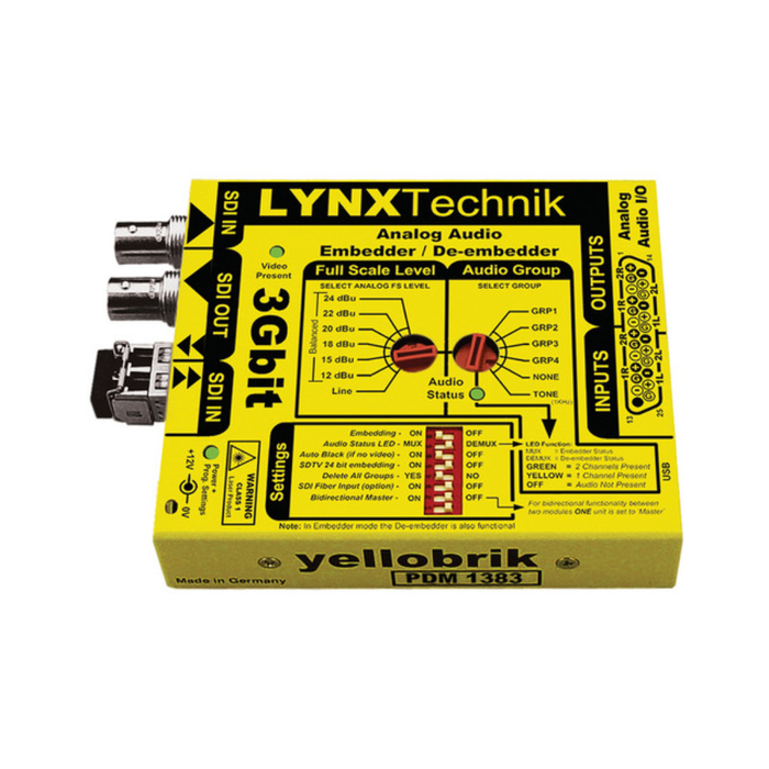 Lynx Technik AG yellobrik PDM 1383 Analog Audio Embedder / De-Embedder