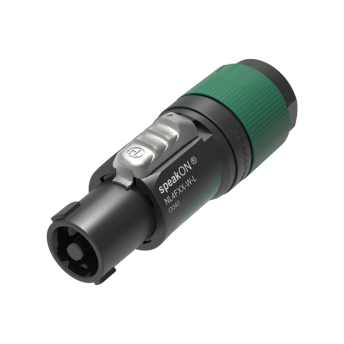 Neutrik NL4FXX-W-L 4-Pole Female speakON Connector - Green