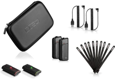 Cuebi Set of 2 Wireless Tally Lights with USB Cables & Straps