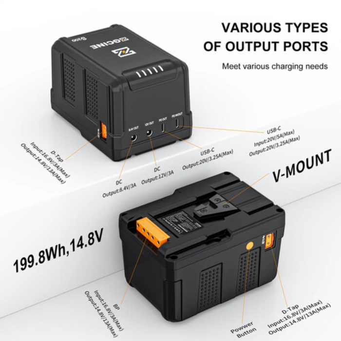 ZGCINE S200 V-Mount Battery (200Wh)