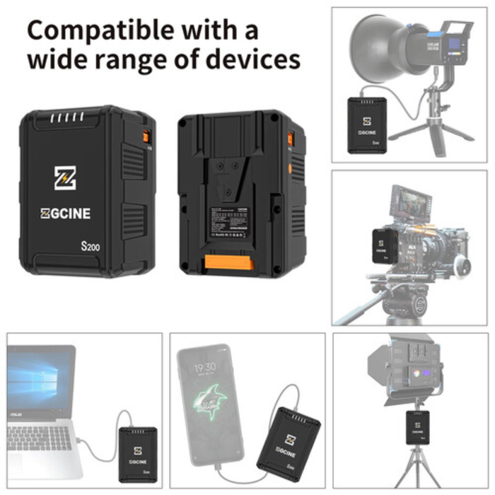 ZGCINE S200 V-Mount Battery (200Wh)