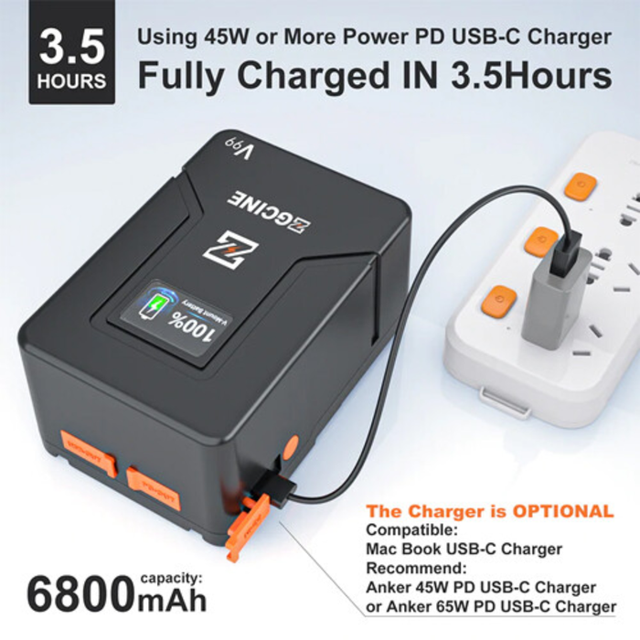 ZGCINE V99 V-Mount Battery 99Wh (6800mAh)