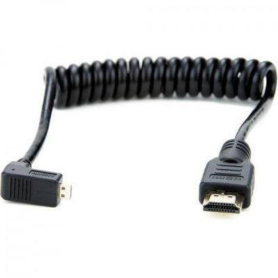 Atomos Right Angle Micro To Full HDMI Coiled Cable 30 - 45cm